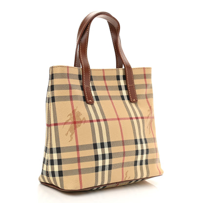 Burberry Haymarket Check Small Tote Brown 3 of 12