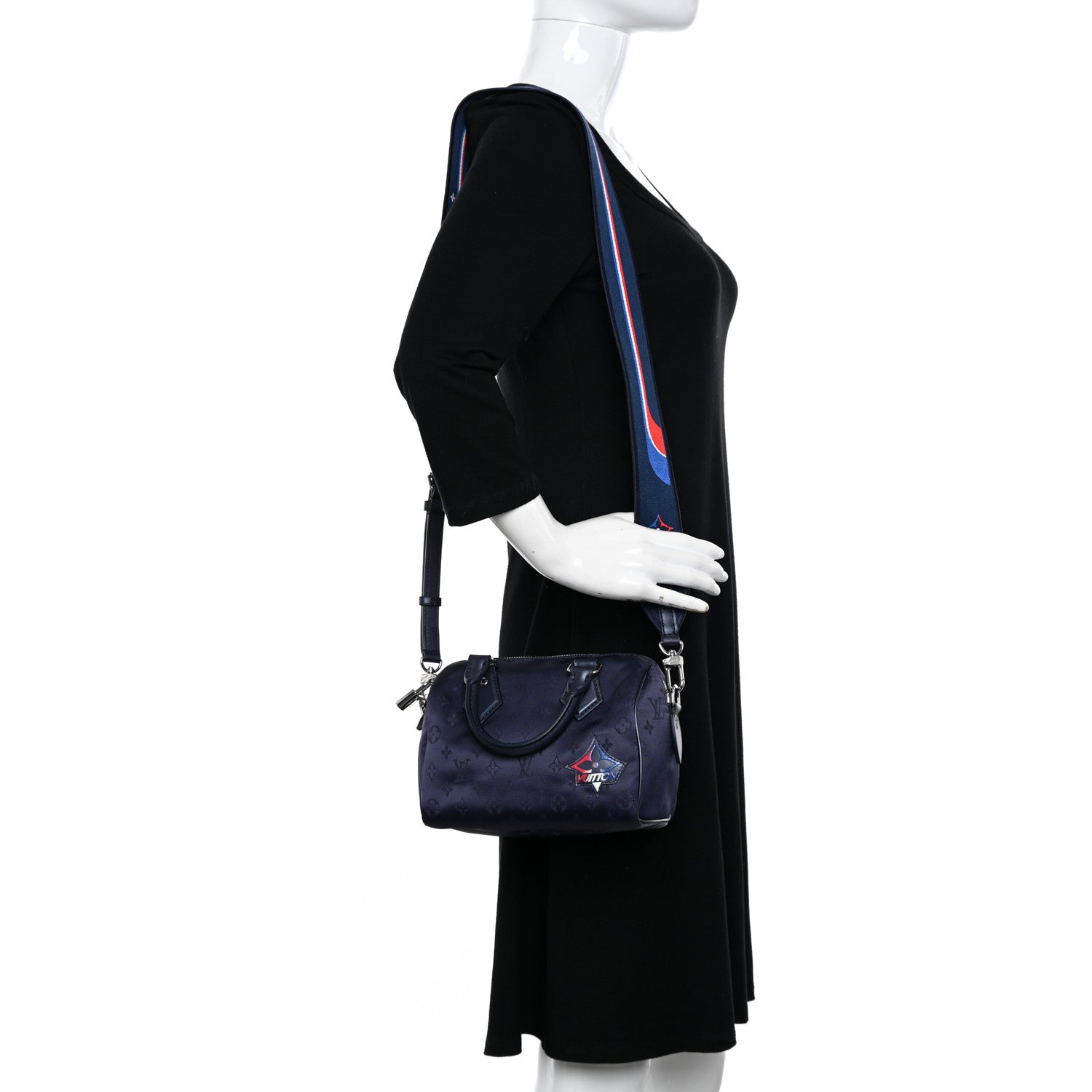Louis Vuitton Econyl Monogram Speedy Bandouliere 20 Navy Blue 2 of 9