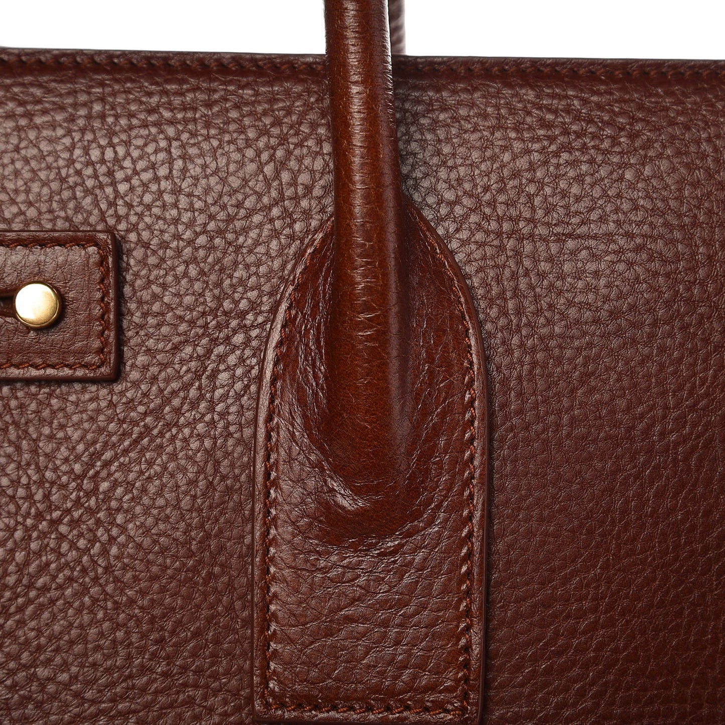 Grained Calfskin Medium Supple Sac De Jour Dark Brown