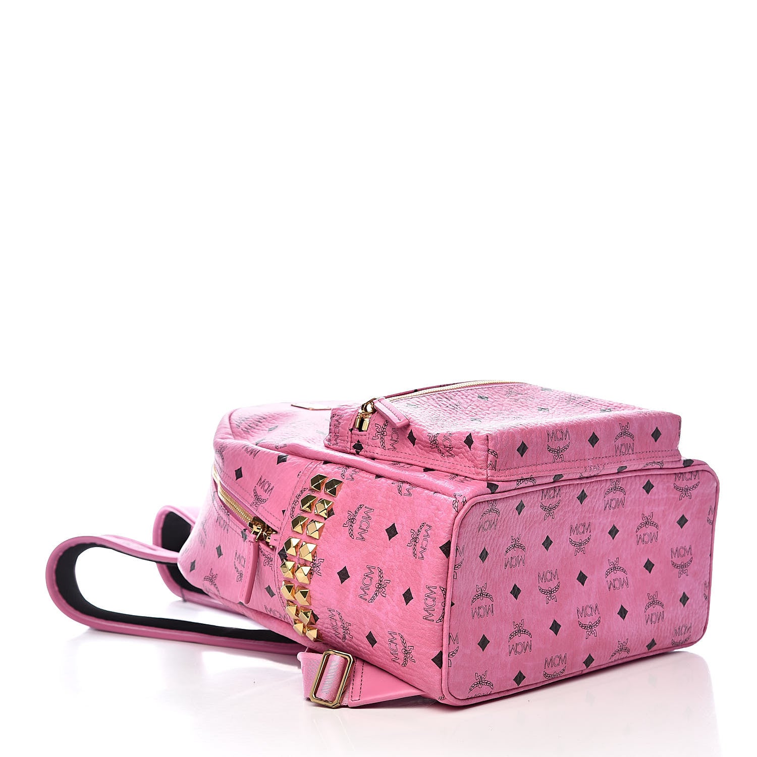 MCM Visetos Small Side Stud Stark Backpack Pink 4 of 11
