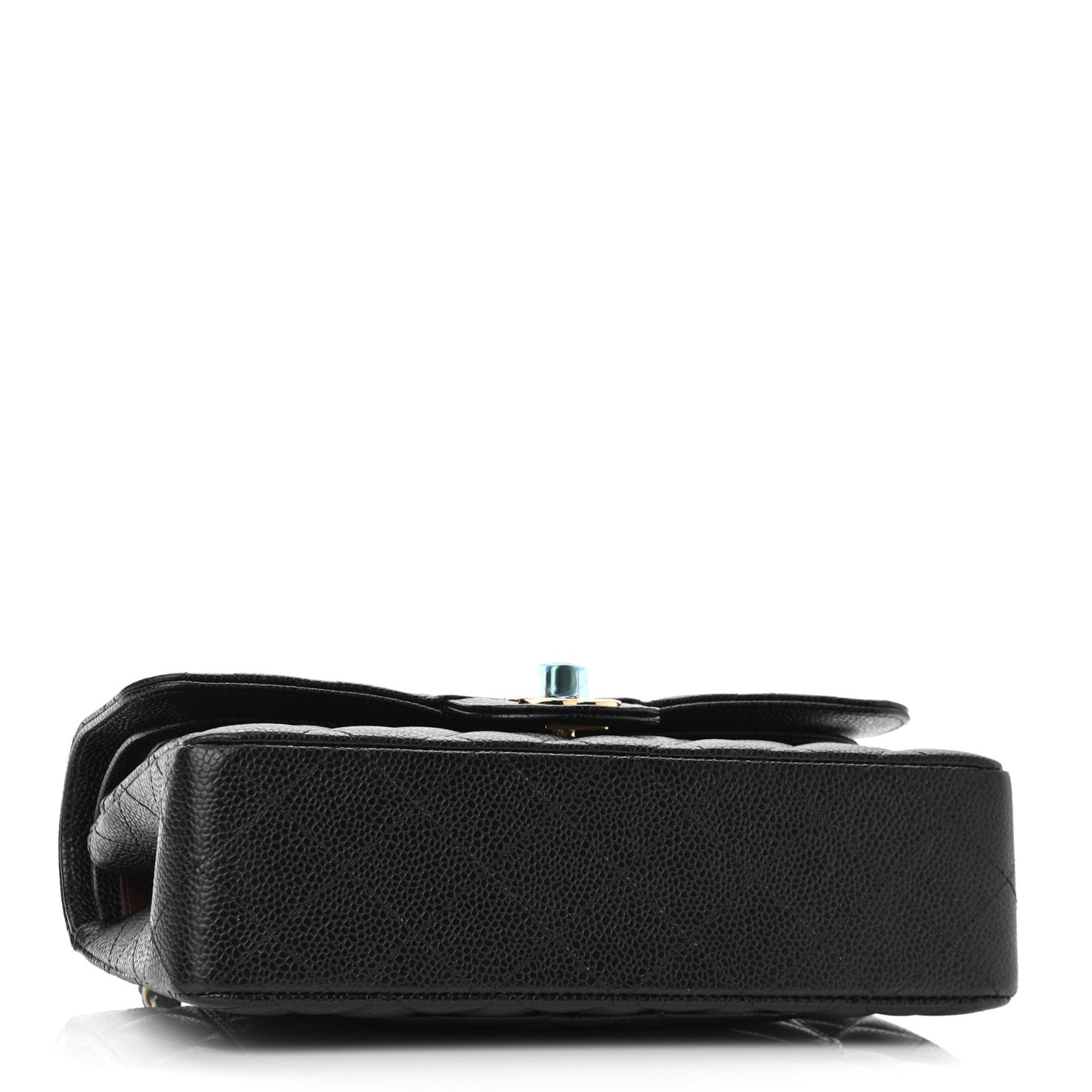 Caviar Quilted Small Double Flap Black