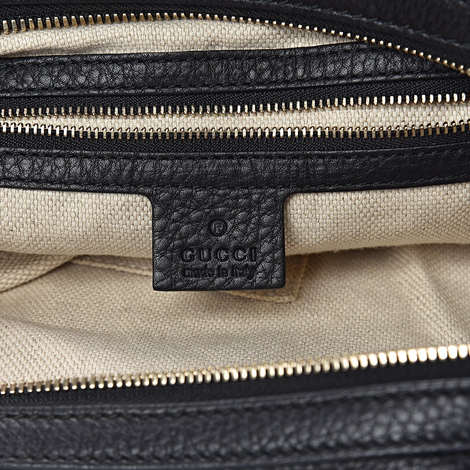 Gucci Pebbled Calfskin Medium Soho Chain Hobo Black 6 of 14