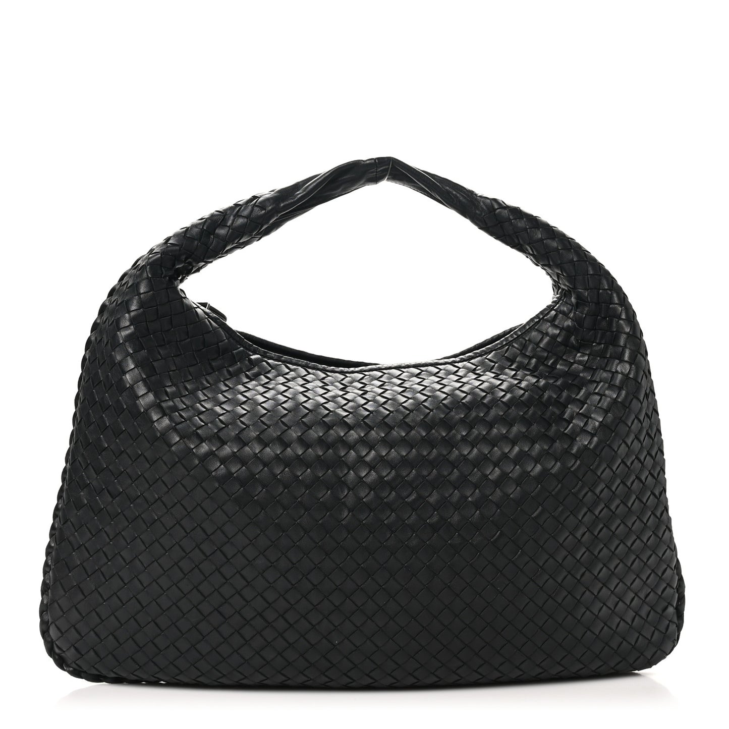 Nappa Intrecciato Large Veneta Hobo Black