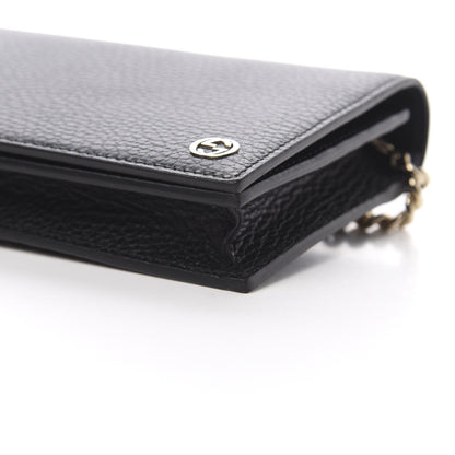 Gucci Dollar Calfskin Medium Betty Chain Wallet Black 10 of 11