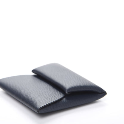 Hermes Epsom Verso Bastia Coin Purse Bleu Indigo Vert Amande 7 of 9