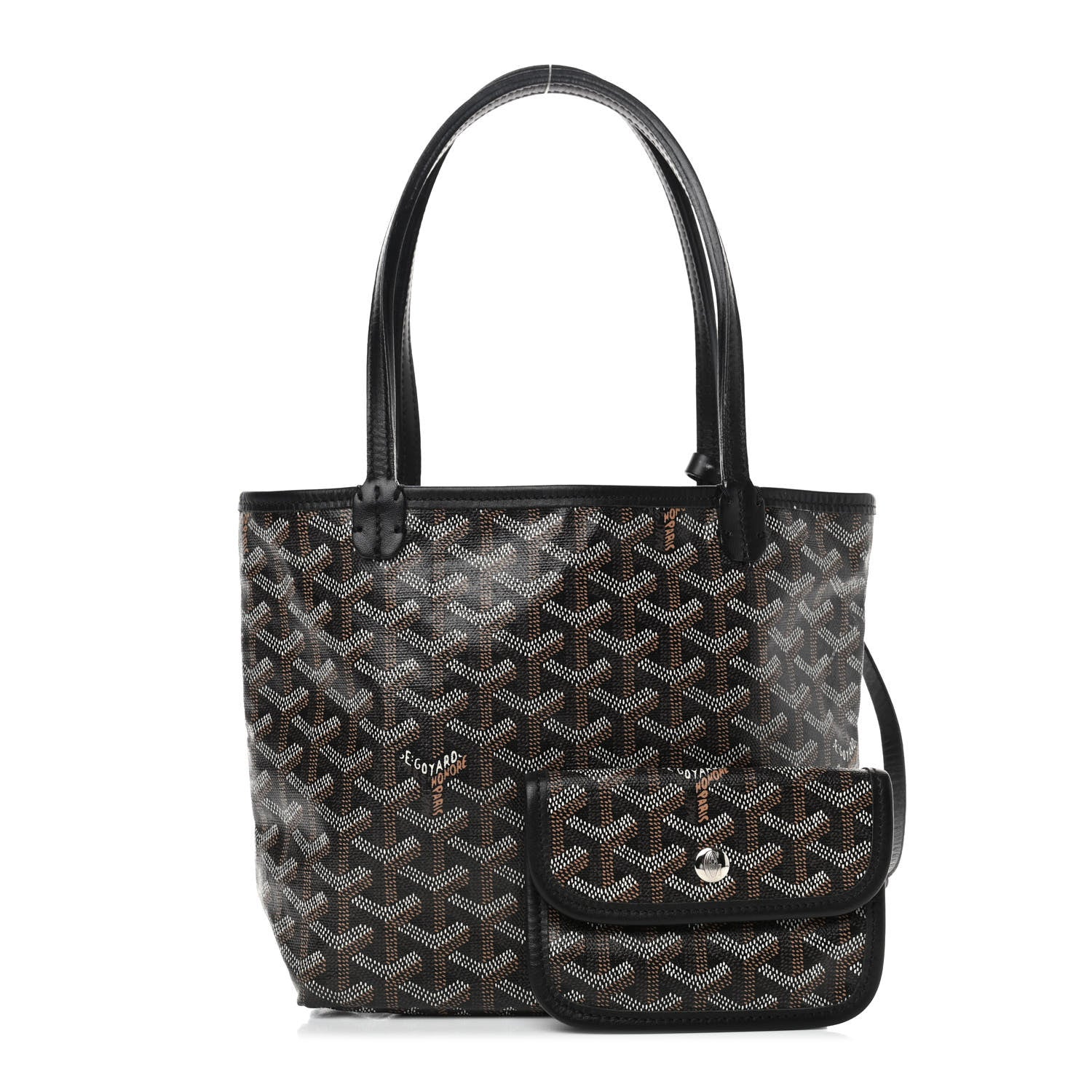 Goyard Goyardine Saint Louis Junior Jr PM Tote Black 1 of 4