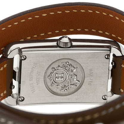 Hermes Stainless Steel Swift 20mm Nantucket Double Tour Quartz Watch Etoupe 4 of 5