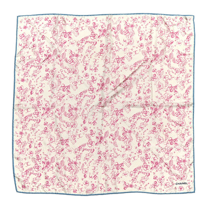 Chanel Silk CC Floral Square Scarf Multicolor 1 of 3