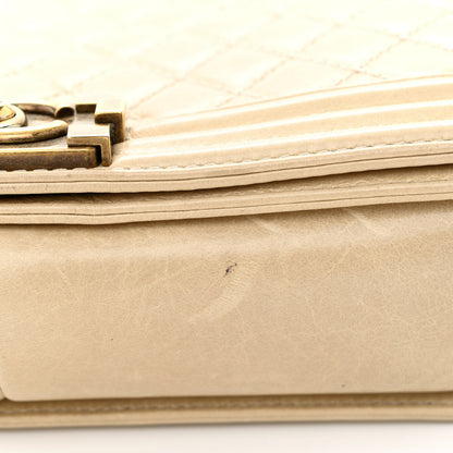 Chanel Glazed Calfskin Quilted Large Boy Flap Beige 12 of 12