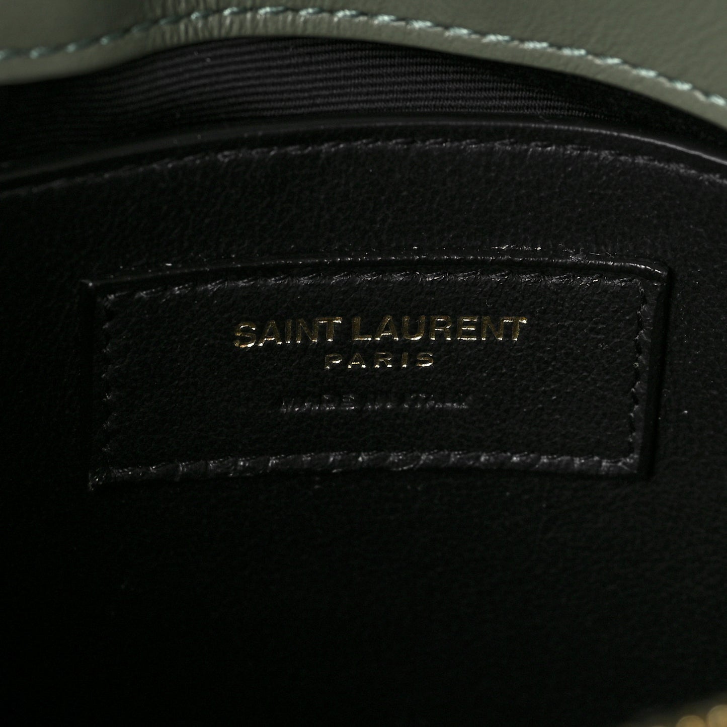 Calfskin Y Quilted Monogram Small Loulou Chain Satchel Light Sage