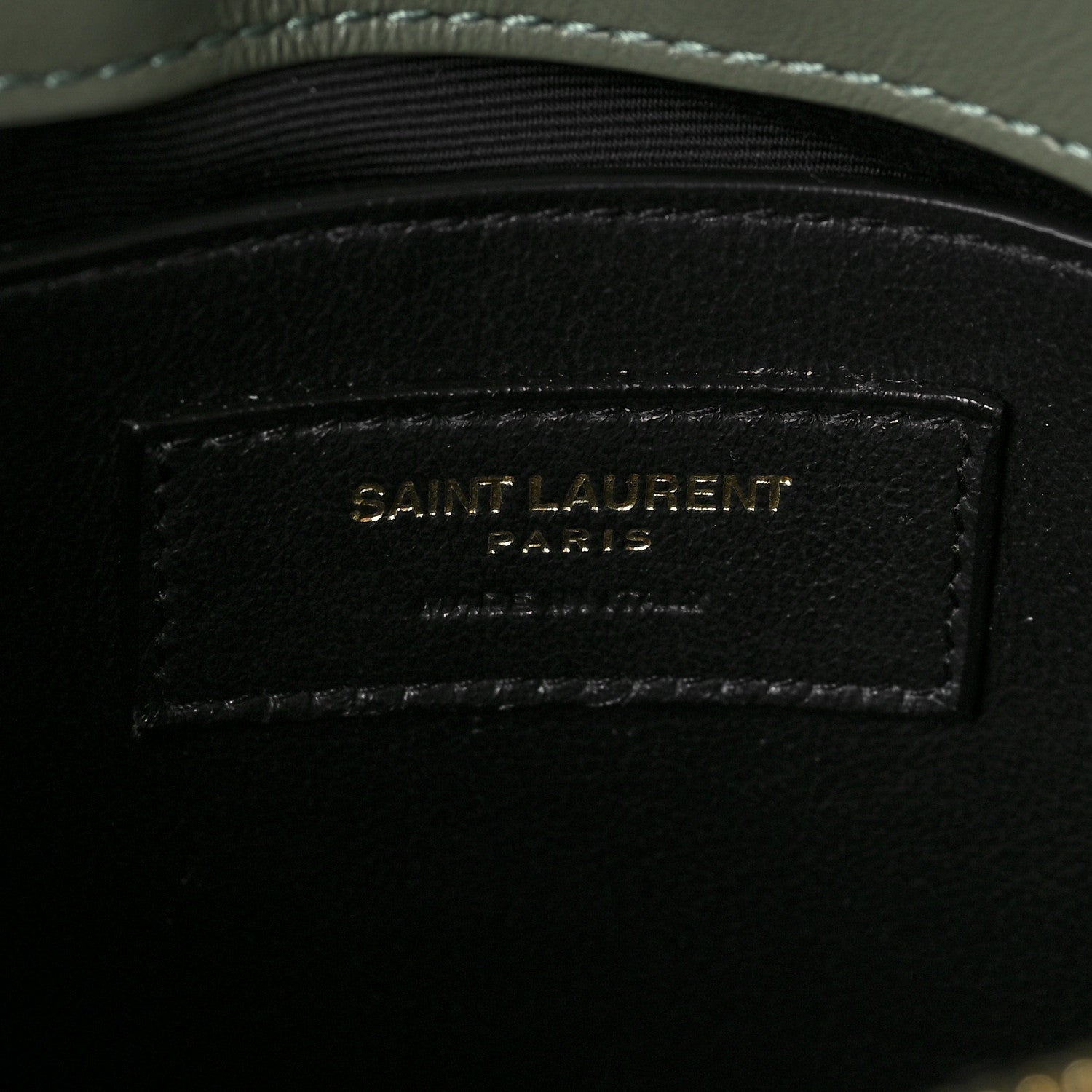 Saint Laurent Calfskin Y Quilted Monogram Small Loulou Chain Satchel Light Sage 6 of 7