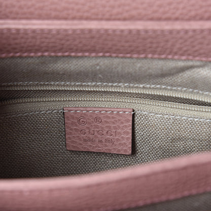 Gucci Dollar Calfskin Interlocking G Top Handle Shoulder Bag Soft Pink 6 of 8