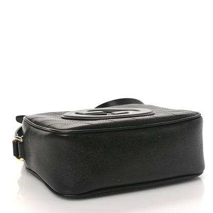 Gucci Sakai Be Green Calfskin Diagonal Stitched Small Blondie Shoulder Bag Black 4 of 8
