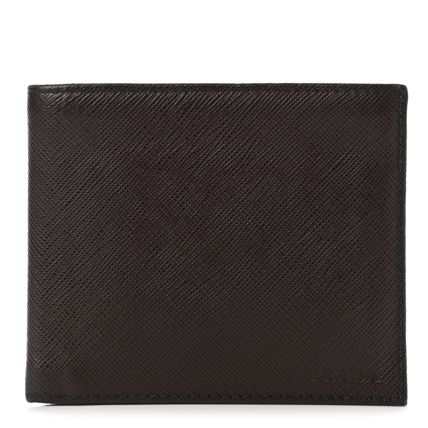 Saffiano Bi-Fold Wallet Caffe