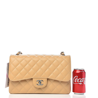 Chanel Caviar Quilted Jumbo Double Flap Beige 10 of 10