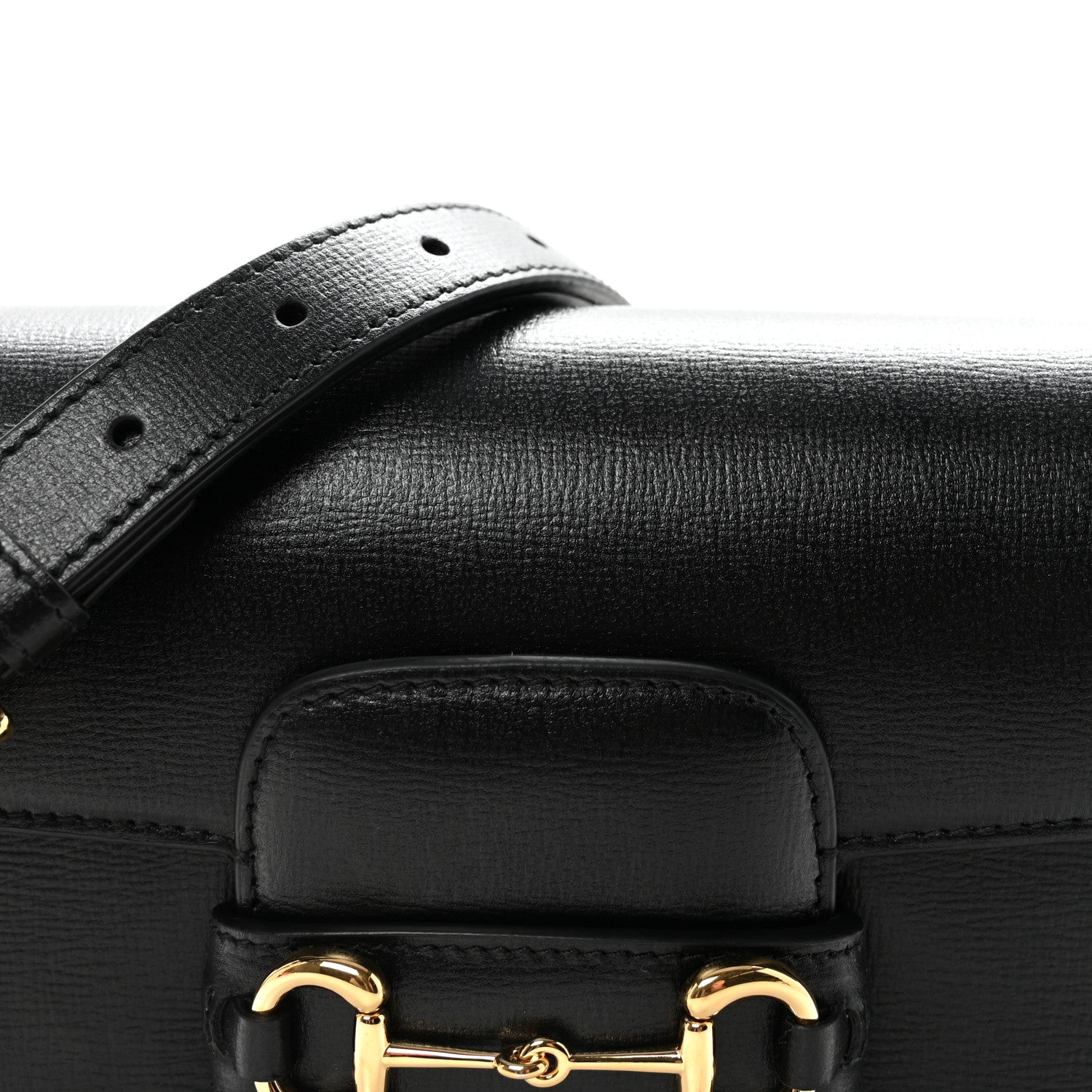 Gucci Azalea Calfskin Web Mini Horsebit 1955 Shoulder Bag Black 7 of 9
