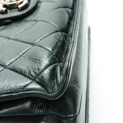 Chanel Glazed Calfskin Quilted Perfect Edge Large Flap Green 8 of 10