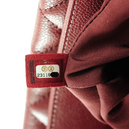 Chanel Caviar Quilted City Shopping Tote Burgundy 7 of 7