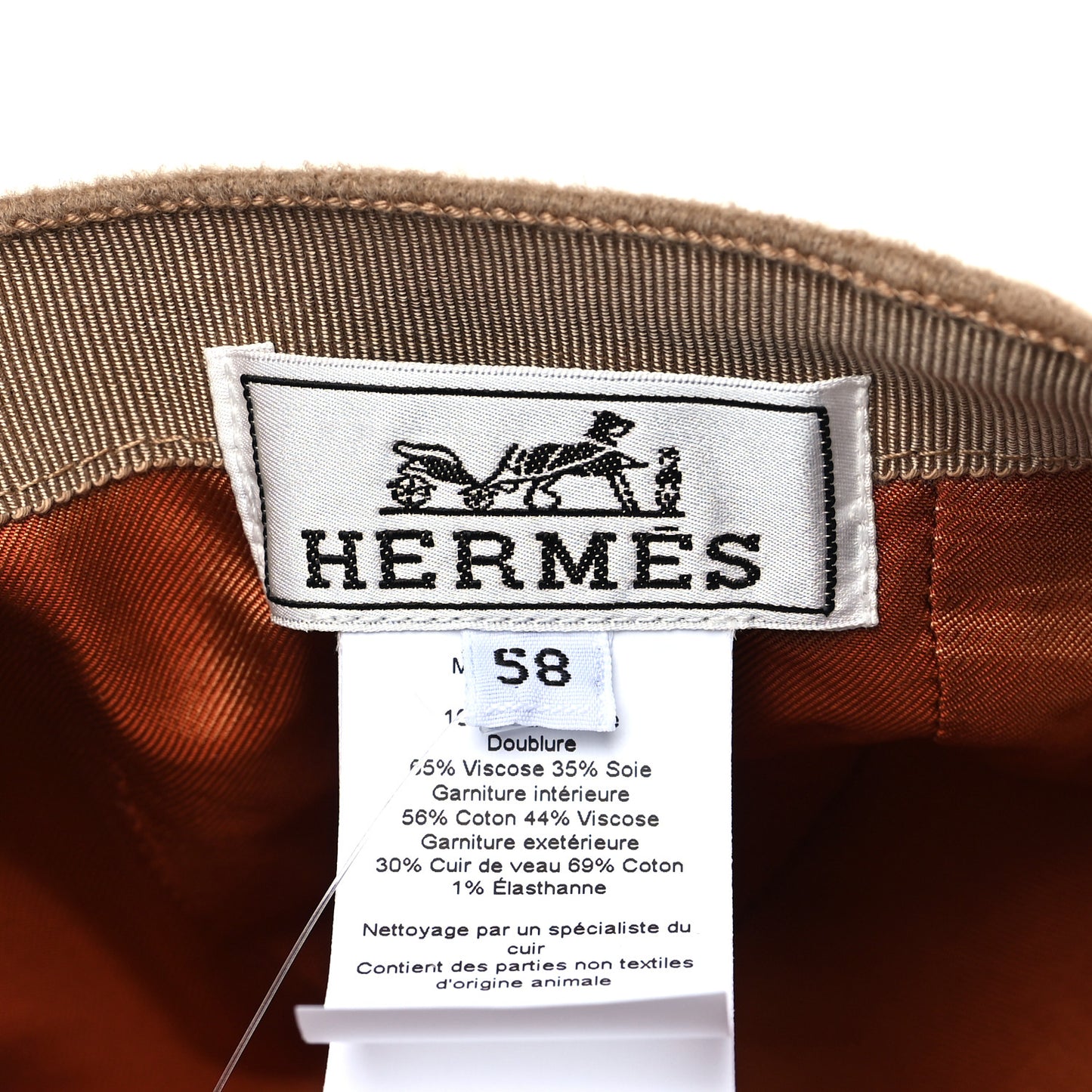 Cashmere Canvas Swift Davis H Sellier Cap 58 Beige Camel