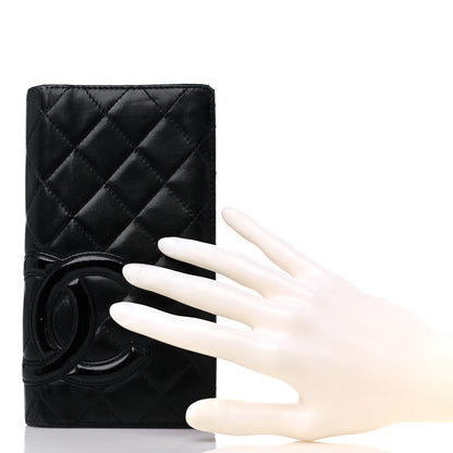Chanel Calfskin Quilted Cambon Yen Wallet Black 2 of 17