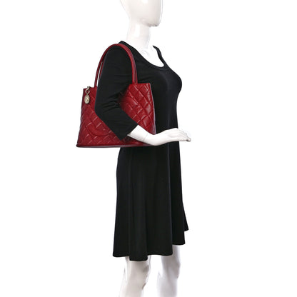 Chanel Caviar Quilted Medallion Tote Red 2 of 11