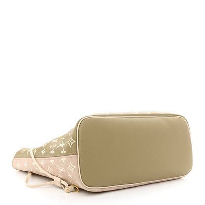 Louis Vuitton Empreinte Monogram Spring In The City Neverfull MM Kaki Beige Cream 4 of 9