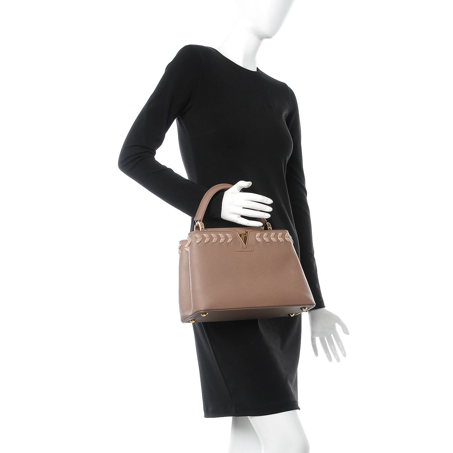 Taurillon Lambskin Capucines PM Taupe