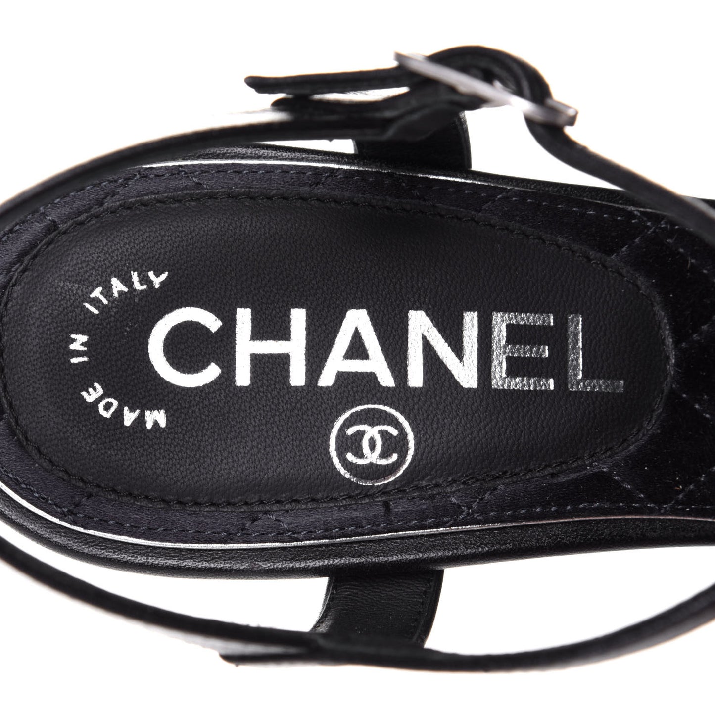 Lambskin CC Moonlight Strappy Sandals 36 Black