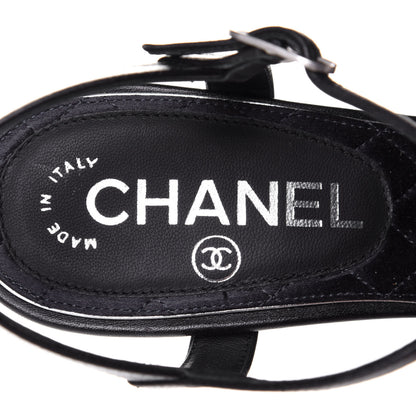 Chanel Lambskin CC Moonlight Strappy Sandals 36 Black 9 of 9