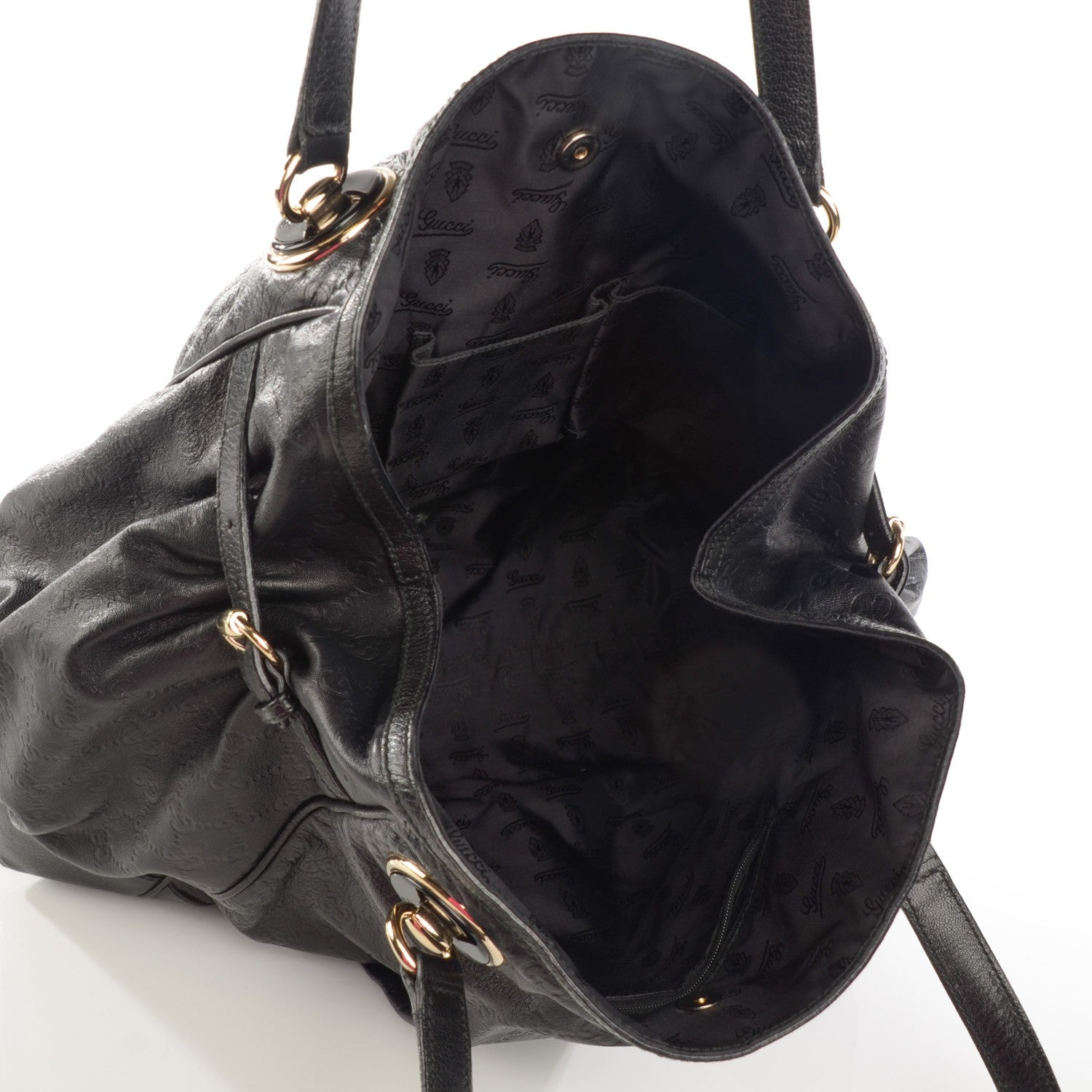 Gucci Guccissima Large Full Moon Tote Black 9 of 13