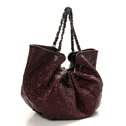 Chanel Vinyl Rock In Moscow Cabas Tote Burgundy 3 of 11