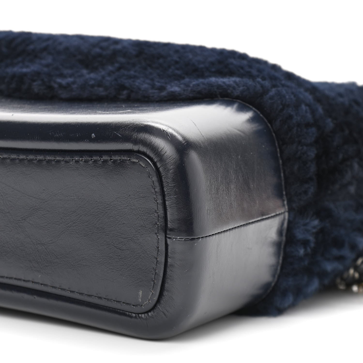 Chanel Shearling Medium Gabrielle Hobo Navy 10 of 13