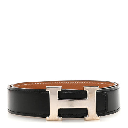 Hermes Box Togo 32mm H Belt Black Gold 85/34 Black Gold 1 of 6