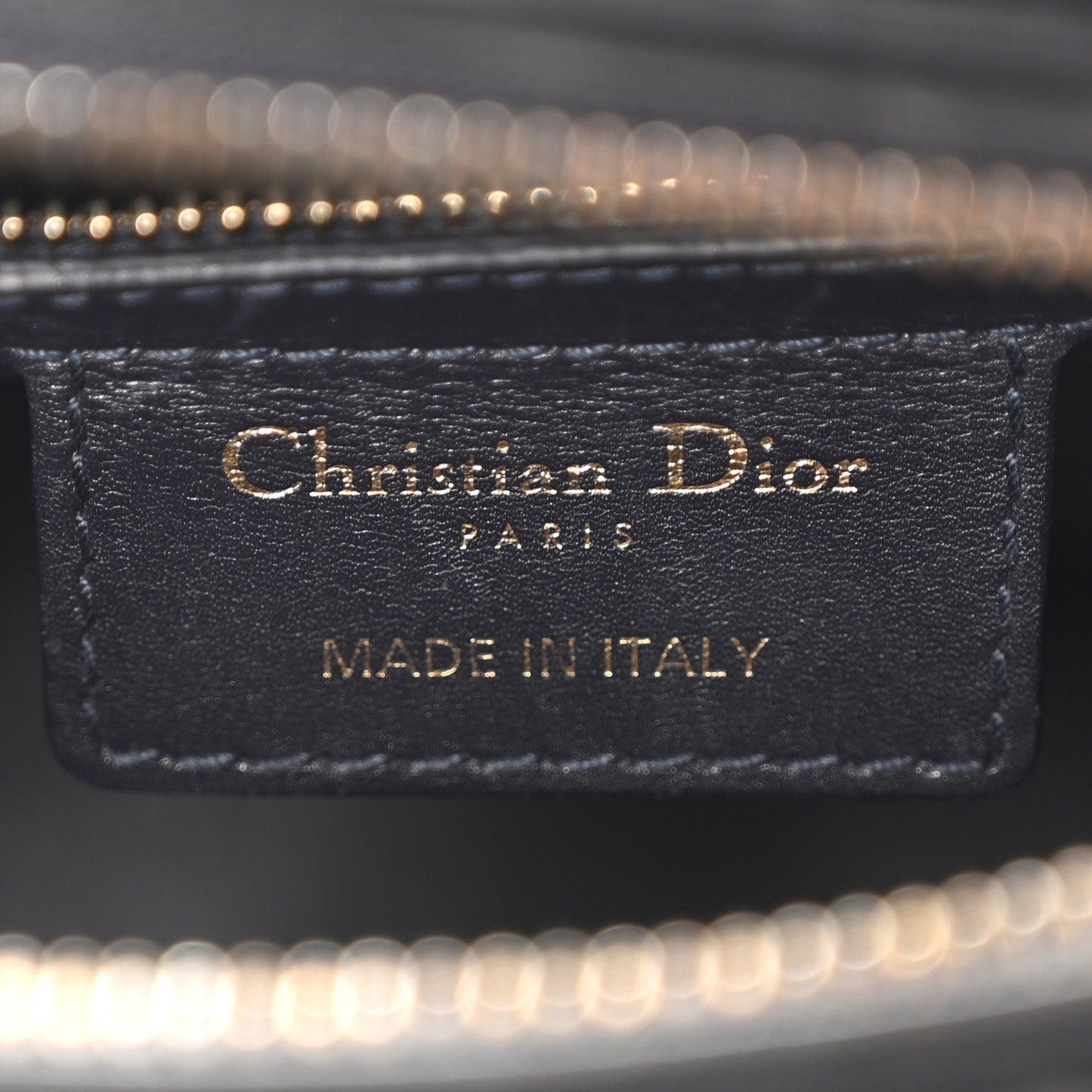 Calfskin Pockets Medium Lady Dior Blue