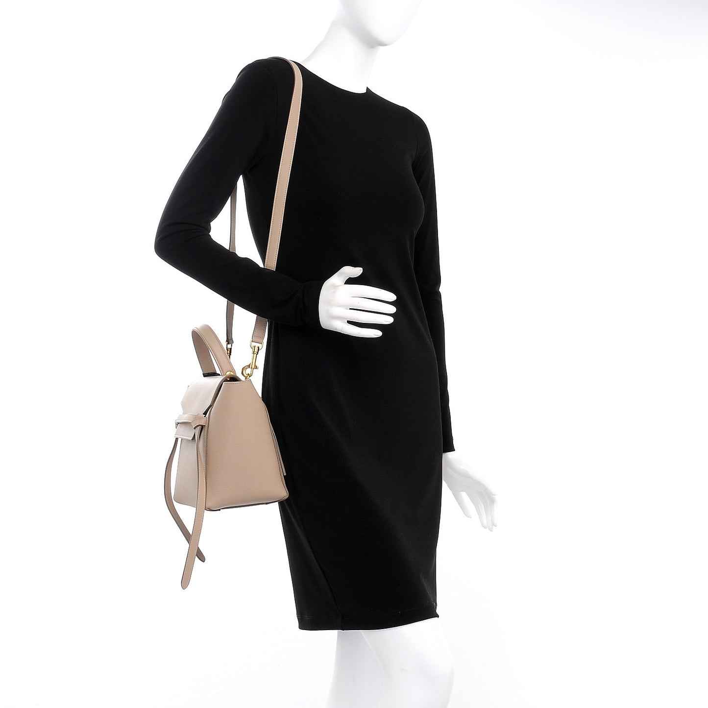 Grained Calfskin Micro Belt Bag Light Taupe