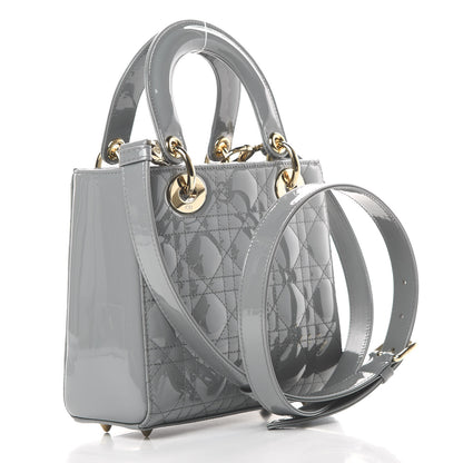 Christian Dior Patent Cannage Small Lady Dior Grey 3 of 10