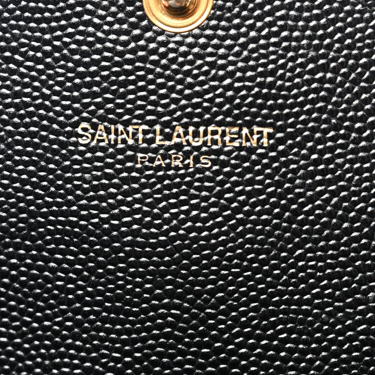 Grain De Poudre Matelasse Chevron Monogram Flap Wallet Black