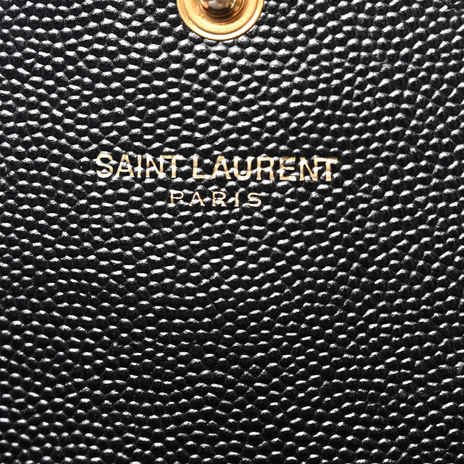 Saint Laurent Grain De Poudre Matelasse Chevron Monogram Flap Wallet Black 6 of 15
