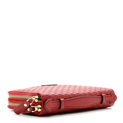 Gucci Microguccissima Zip Around Top Handle Travel Wallet Red 5 of 12