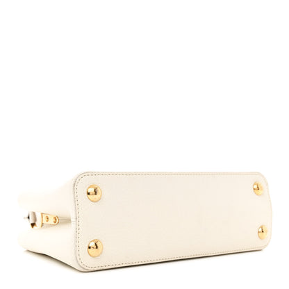Louis Vuitton Taurillon Capucines BB Blanc Casse 4 of 12