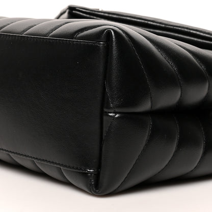Saint Laurent Calfskin Y Quilted Monogram Small Loulou Chain Satchel Black 11 of 11