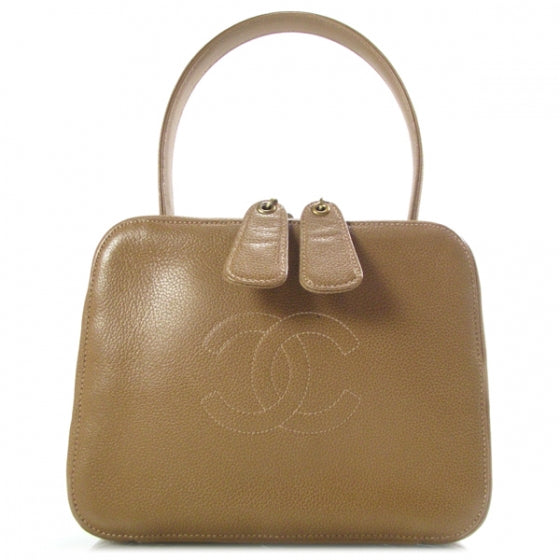Chanel Leather CC Top Handle Bag 1 of 12