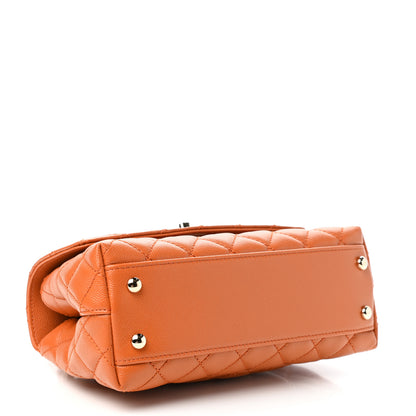 Chanel Caviar Quilted Mini Coco Handle Flap Light Brown 4 of 10