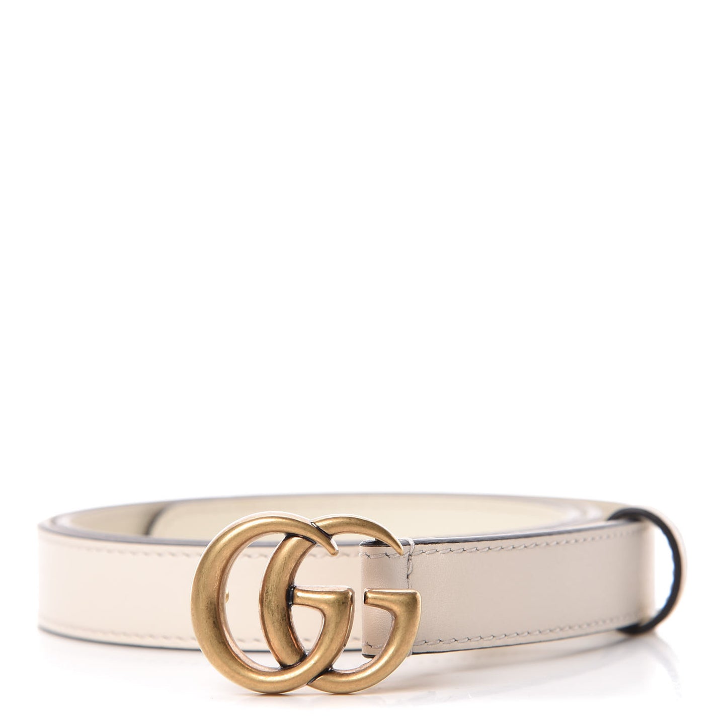 Calfskin Double G 20mm Belt 80 32 Mystic White