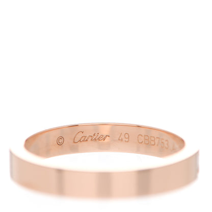 Cartier 18K Pink Gold Diamond 3mm C De Cartier Wedding Band Ring 49 4.75 4 of 6