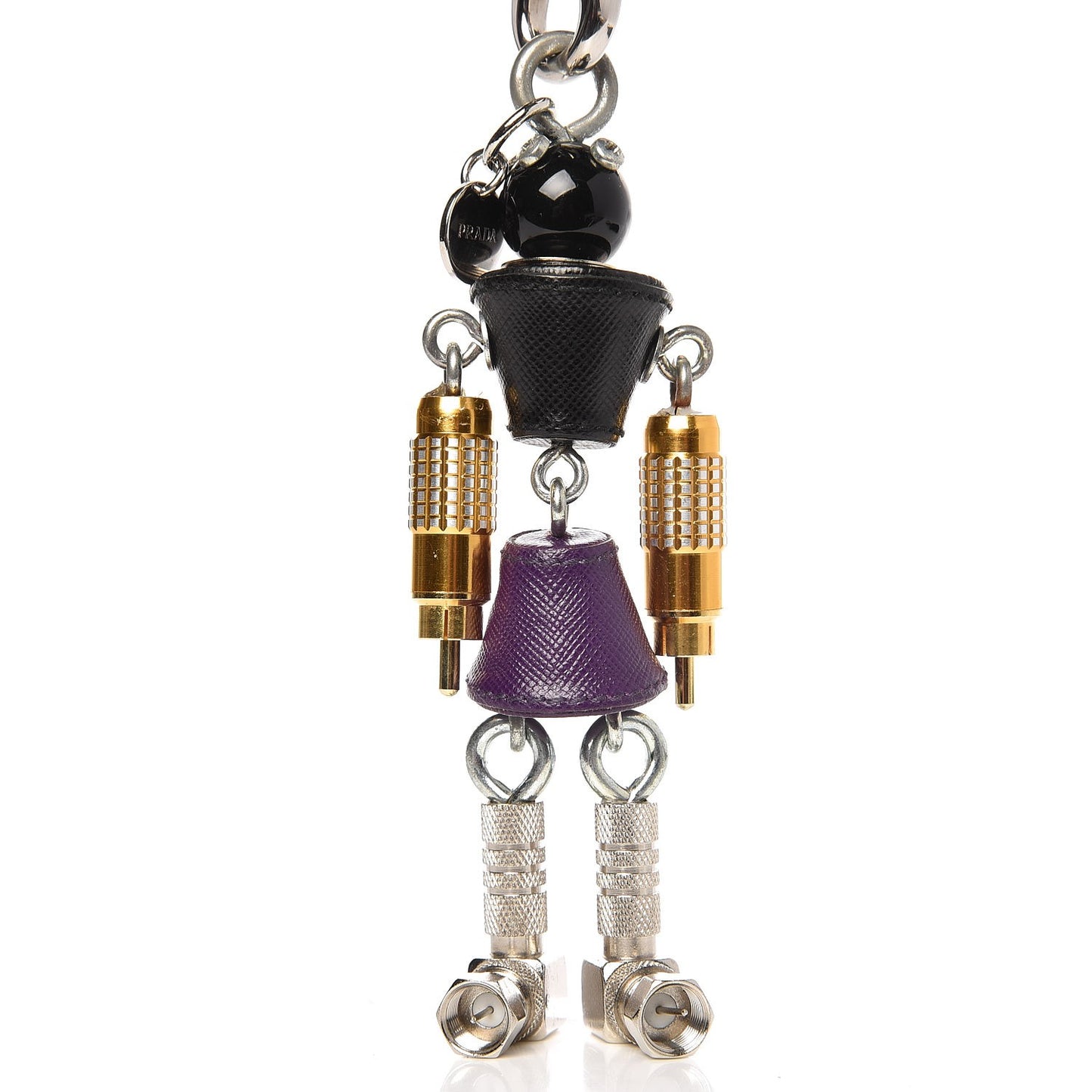 Robot Trick Keychain Black Purple