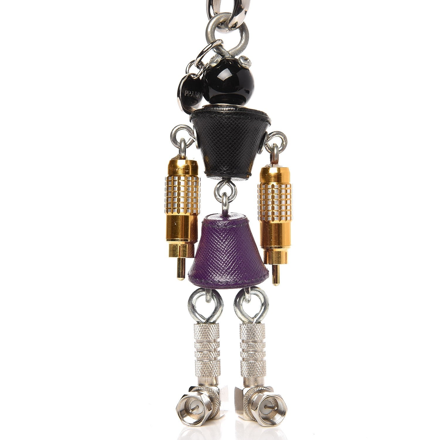 Prada Robot Trick Keychain Black Purple 2 of 3