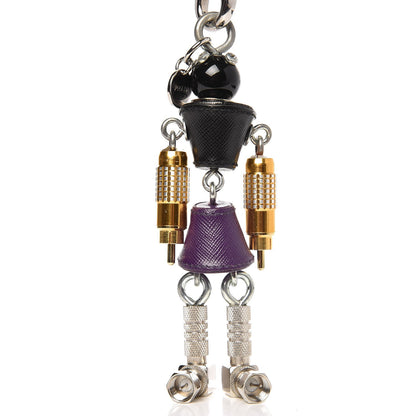 Prada Robot Trick Keychain Black Purple 2 of 3