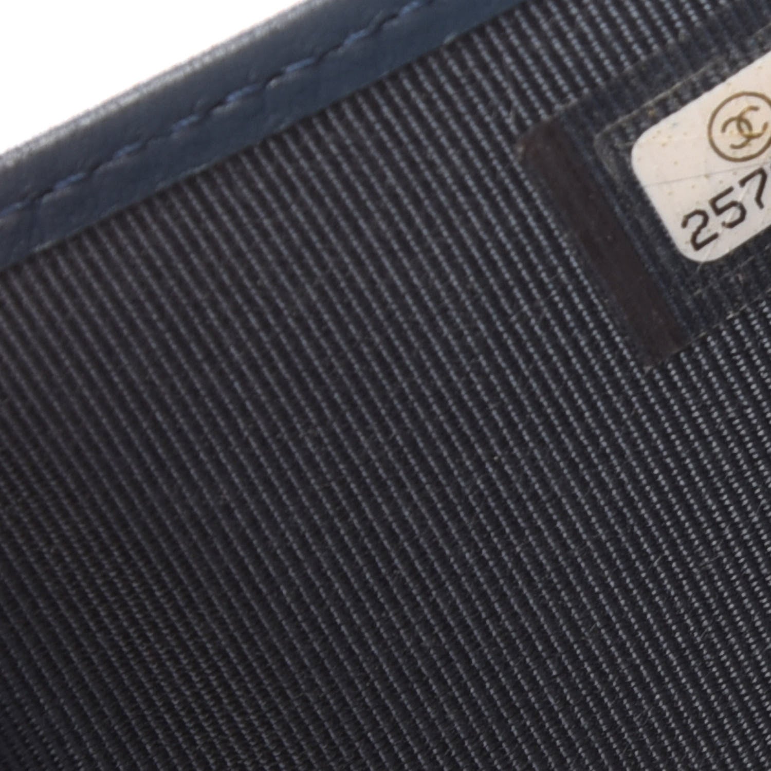 Chanel Metallic Caviar Quilted Compact Flap Wallet Dark Blue 10 of 12