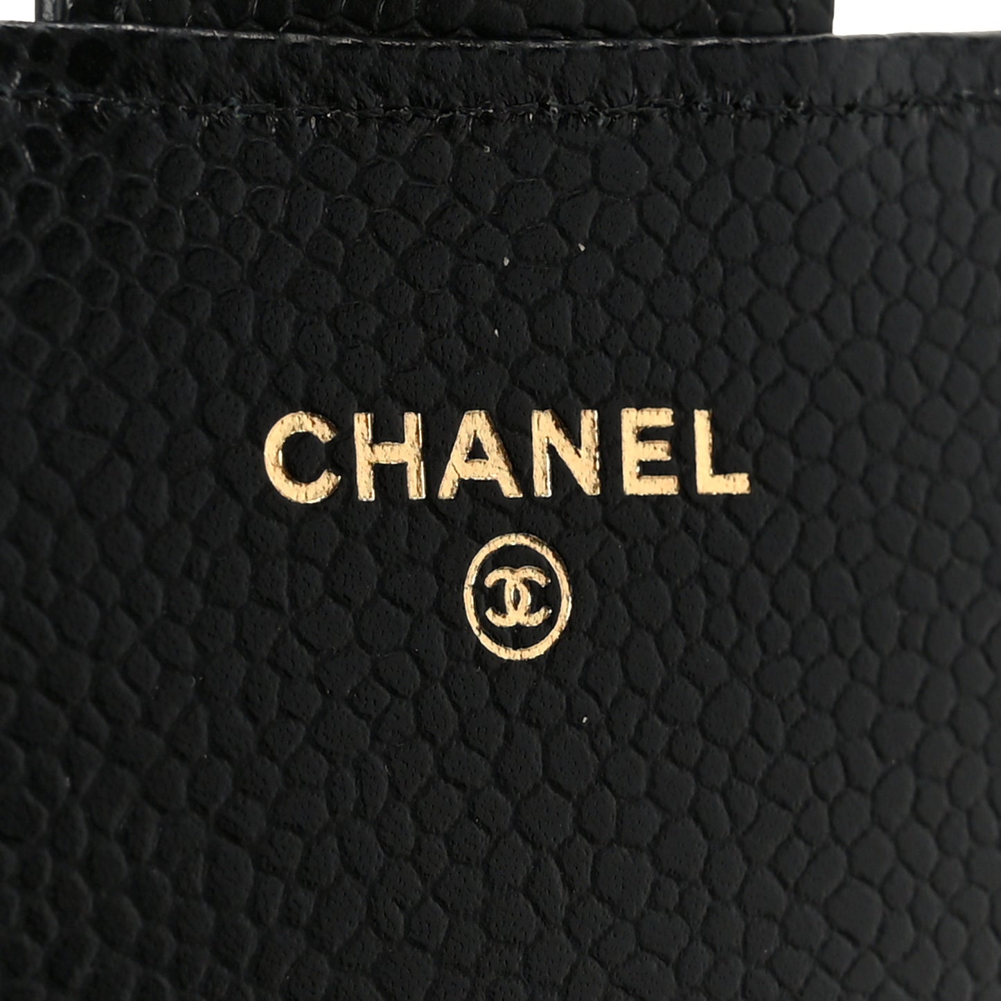 Caviar Quilted Large Gusset Flap Wallet Black
